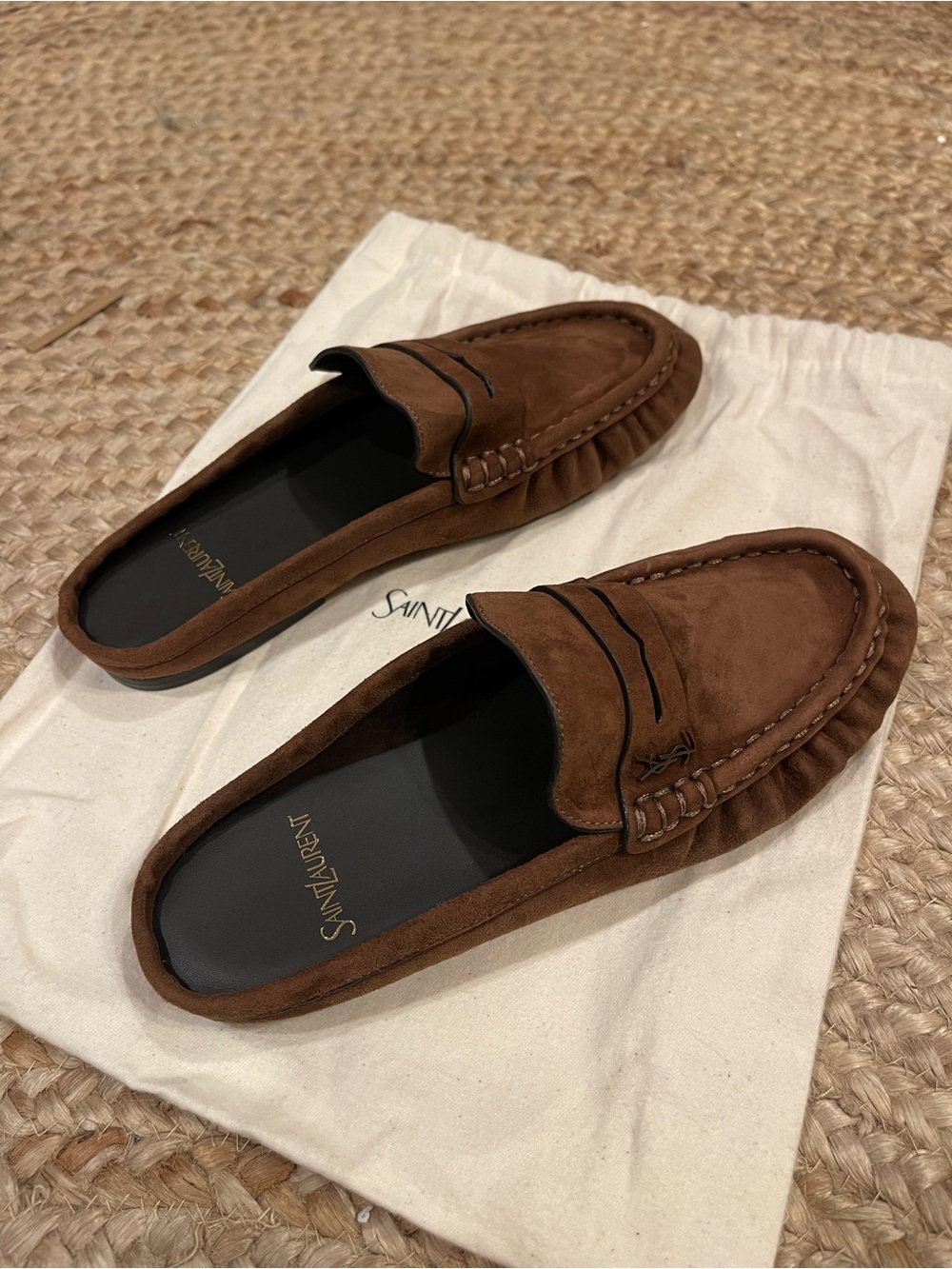 Saint Laurent Le Loafer suede slippers It38 - Picture 10 of 12